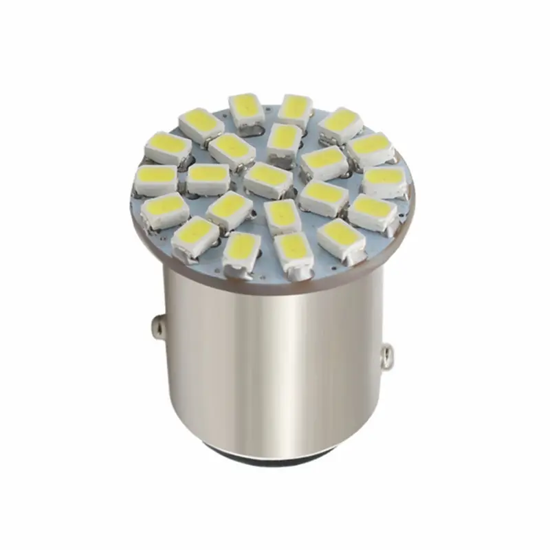 Lámparas led s25 p21w p21/5w, 1206, 1156, 22 smd, Bombilla trasera blanca para automóvil, ba15s, 12 v, CC, iluminación led para coche