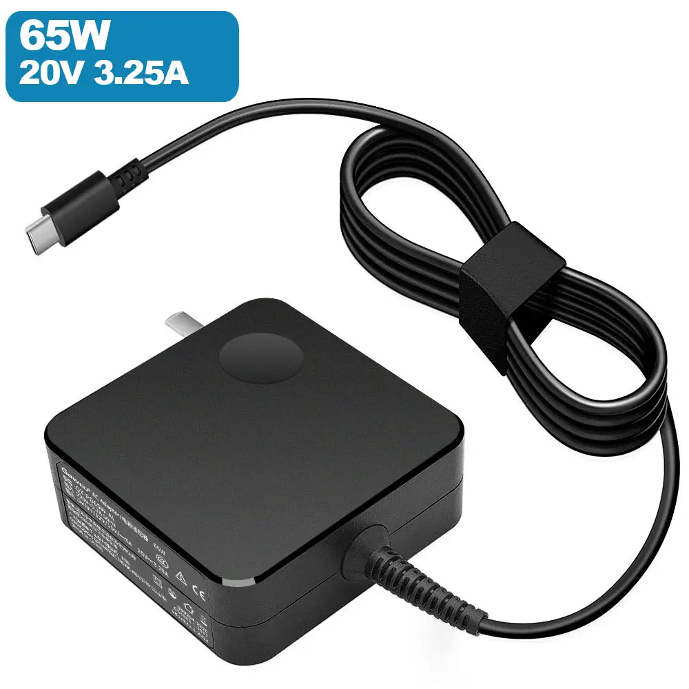 65W 20V 3.25a Universal Charger Usb Tipe C Laptop Adapter untuk Hp Dell Lenovo Acer Asus Samsung Toshiba