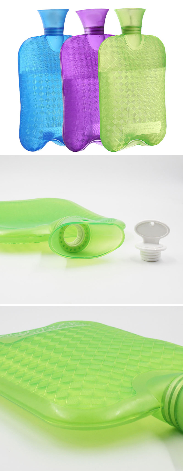 Amazon hot sale high quality oem logo hot water bottle cute hot water bag