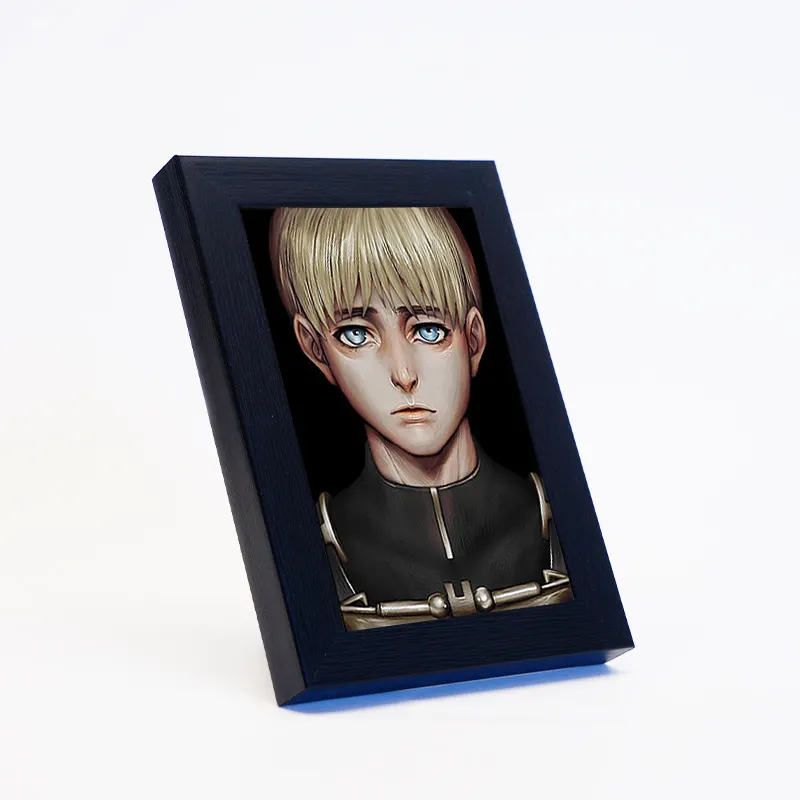 Obral besar 3D Lenticular gambar lipat 3D Anime Attack on Titan Poster 3D lentikular Poster untuk seni dinding