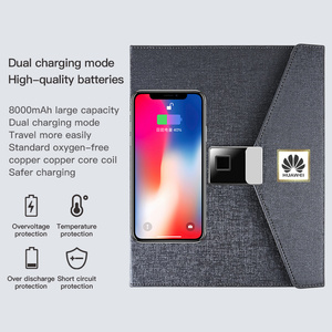 Custom Business Gifts 7-inch Screen Powerbank Smart Notepad Fingerprint Lock <strong>Notebooks</strong> Dual Charging Leather NFC Smart <strong>Notebook</strong> - Product Image 5