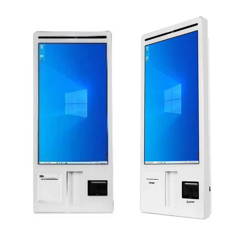 AonPos alüminyum 27 32 inç dokunmatik ekran Kiosk bilgi fatura ödeme Kiosk sipariş makinesi Self-service restoran için Kiosk