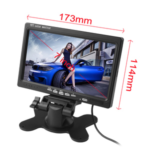 Monitor de visión trasera para coche, DC12V-24V, TFT, LCD, 7 pulgadas, RCA, 4 pines, BNC, entrada de vídeo para cámara de visión trasera, cámara de vigilancia