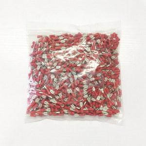 FDD 1,25-187(5) Terminales hembra aislados de vinilo rojo Manga de aislamiento de PVC Bloque de terminales fijos hembra para conector de cable - Product Image 2