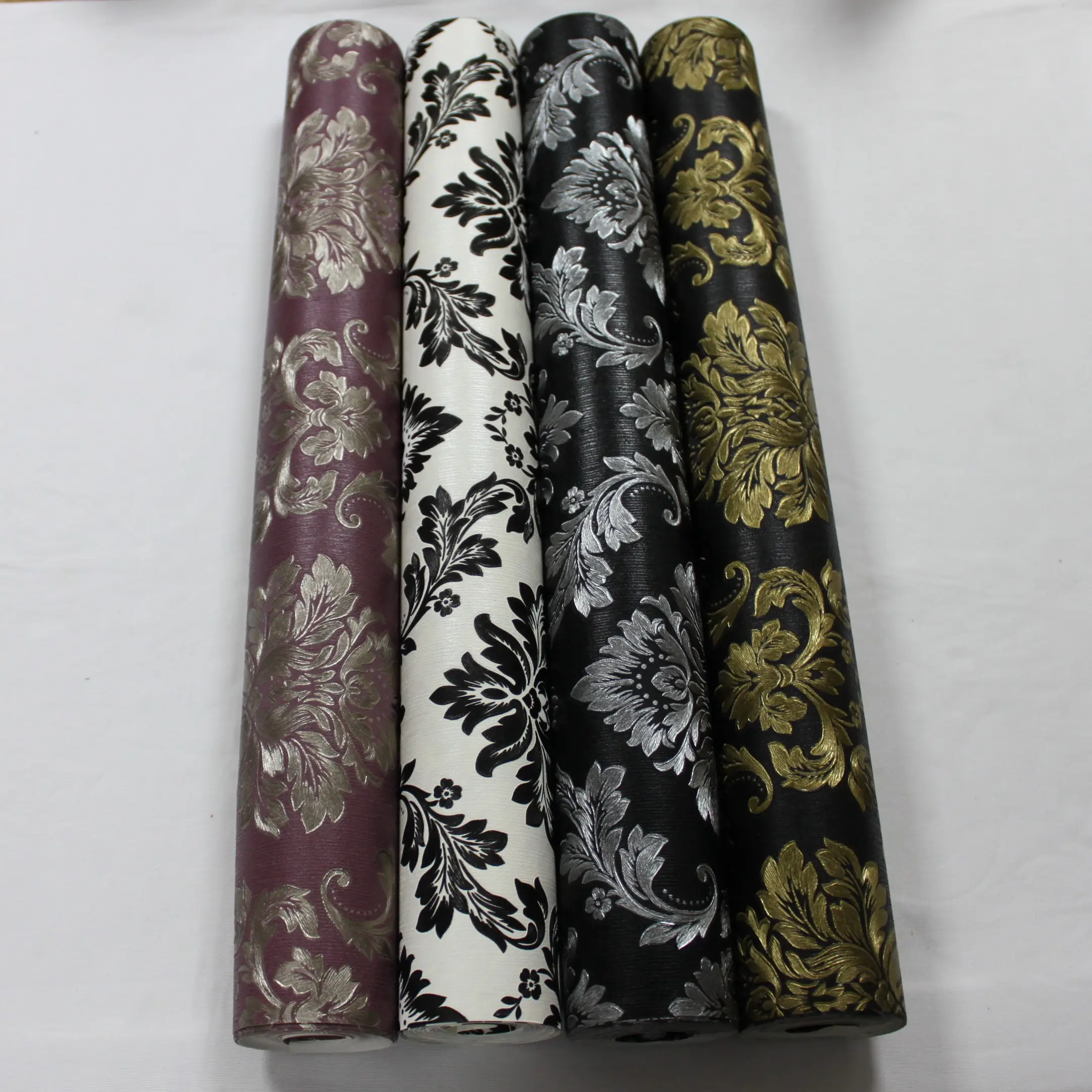 Damask Pattern wall paper rolls PVC Vinyl 3D Wallpaper Home Decor Home Office Workplace Hotel
