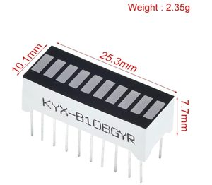 LED-Modul 10-Segment-Lichtanzeige Mehrfarben-Balken diagramm Ultra leuchtend Rot Gelb Grün Blau 4 Farben für Arduino