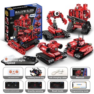 Electric Remote Control Robot <strong>Assembly</strong> Toy with Plastic Building Blocks Age Range 5-7 Years Perfect Birthday Gift for Boys - Product Image 6