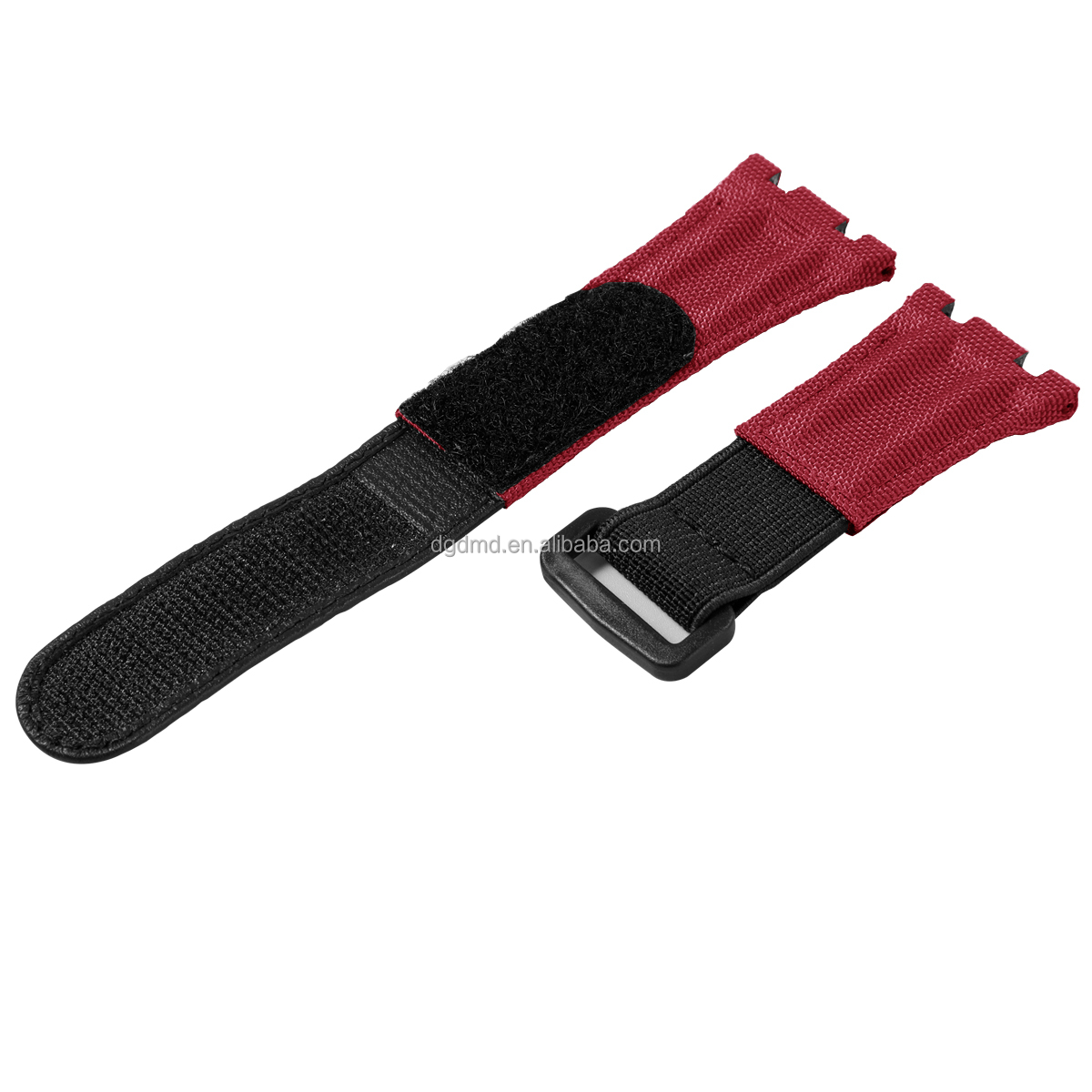 Red nylon strap