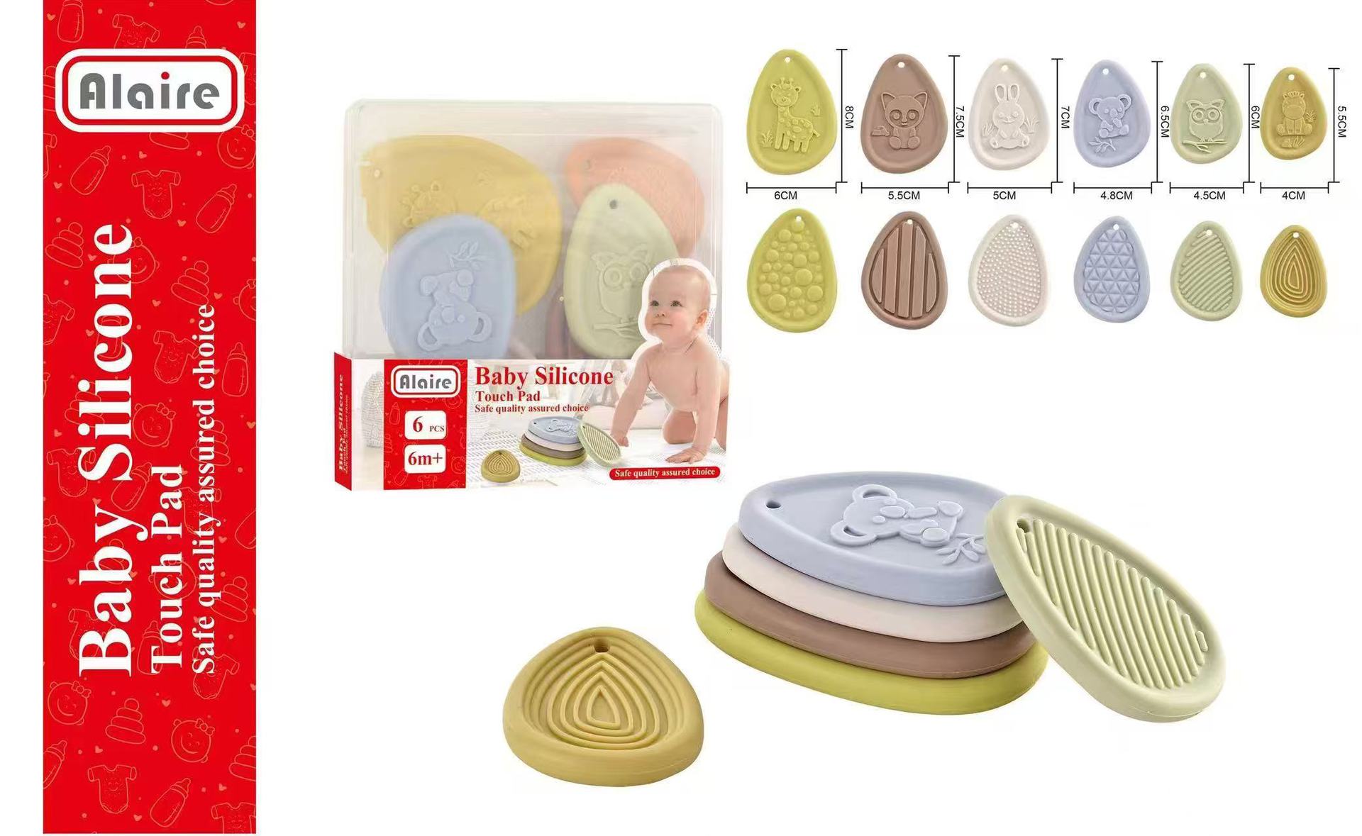 Fixed 6 color mixed plastic box