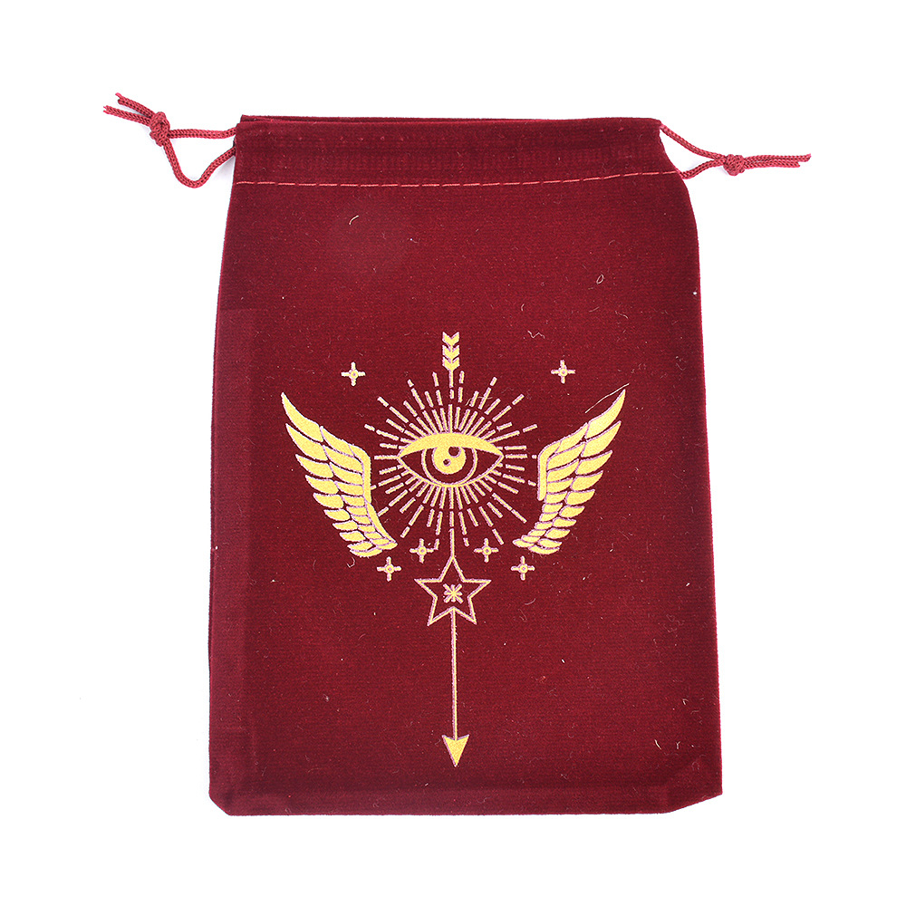 Tarot en flanelle rouge vin 1-1318cm
