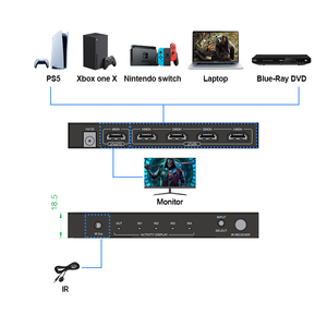 带音频提取器的8k双向弧kvm开关hdmi usb端口4进1出切换器视频4端口8k kvm 4x1 hdmi开关 - Product Image 2