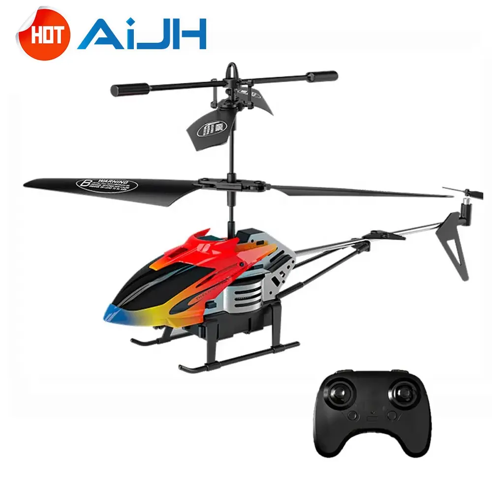 AiJH 2.4G 3.5 Channel Remote Control Model Metal Drone Flying Helicopter Aircraft Helik opter RC Helicopter Toys For Kids