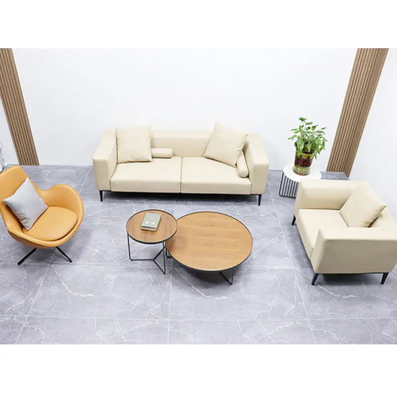 Foshan Sofá de escritório usado elegante para sala de estar, mobília moderna para quarto, conjunto de sofá cubre de três peças, 5 conjuntos, ZEBAI