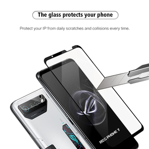Asus ROG Phone 7 6 6D強化ガラススクリーンプロテクターおよびカメラレンズプロテクター用、HDフルスクリーン飛散防止フィルム - Product Image 4
