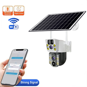 4MP Dual Lens PTZ Solar <strong>Camera</strong> Dual Screens PIR Human Tracking Outdoor Network WIFI Security CCTV Surveillance IP <strong>Camera</strong> - Product Image 1
