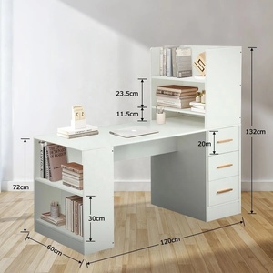 Wooden <strong>Computer</strong> <strong>Table</strong> Storage Rack 3-Drawers Study and Writing Desk <strong>for</strong> Home Office or Living Furniture Sets - Product Image 3