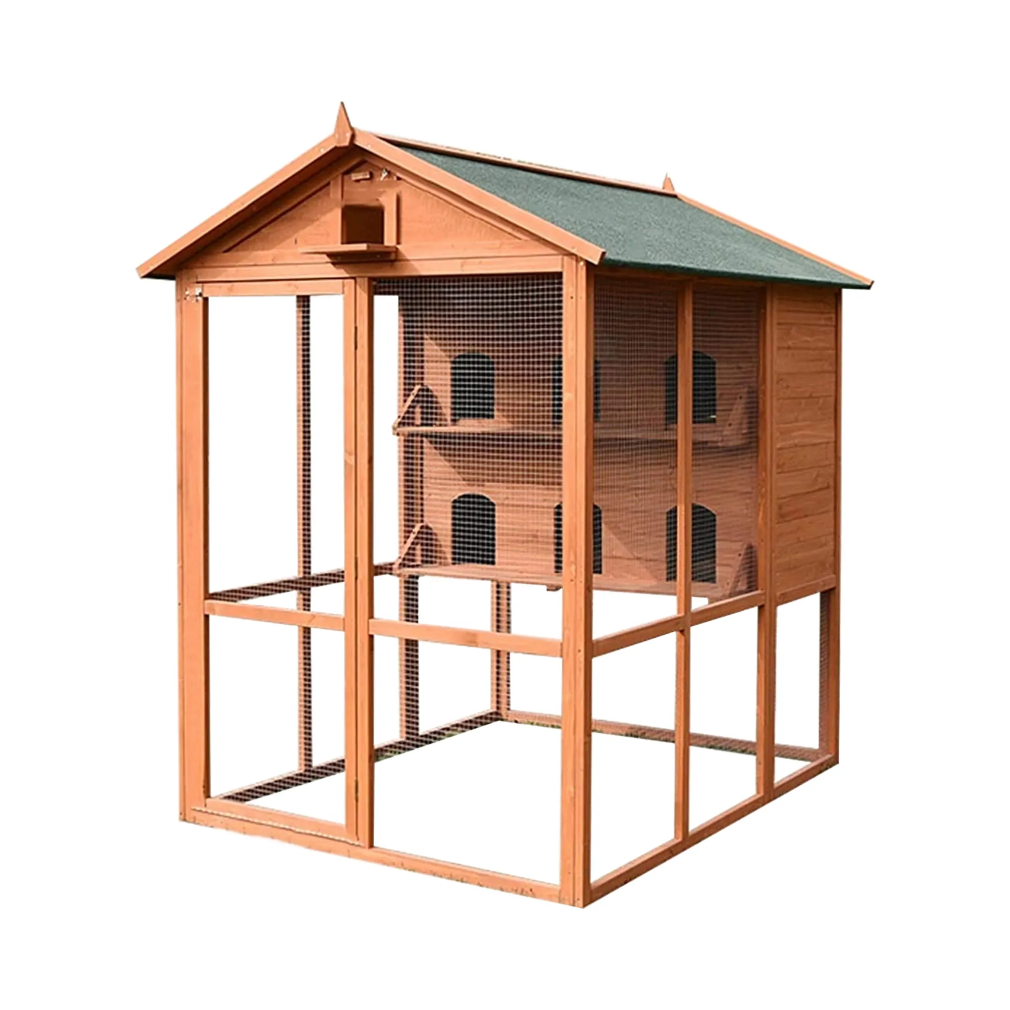 En Bo bahçe tavuk canlı kulübesi açık XL ahşap evcil hayvan kafesi 2 katlı güvercin evi papağanlar muhafaza kuş Aviary satılık