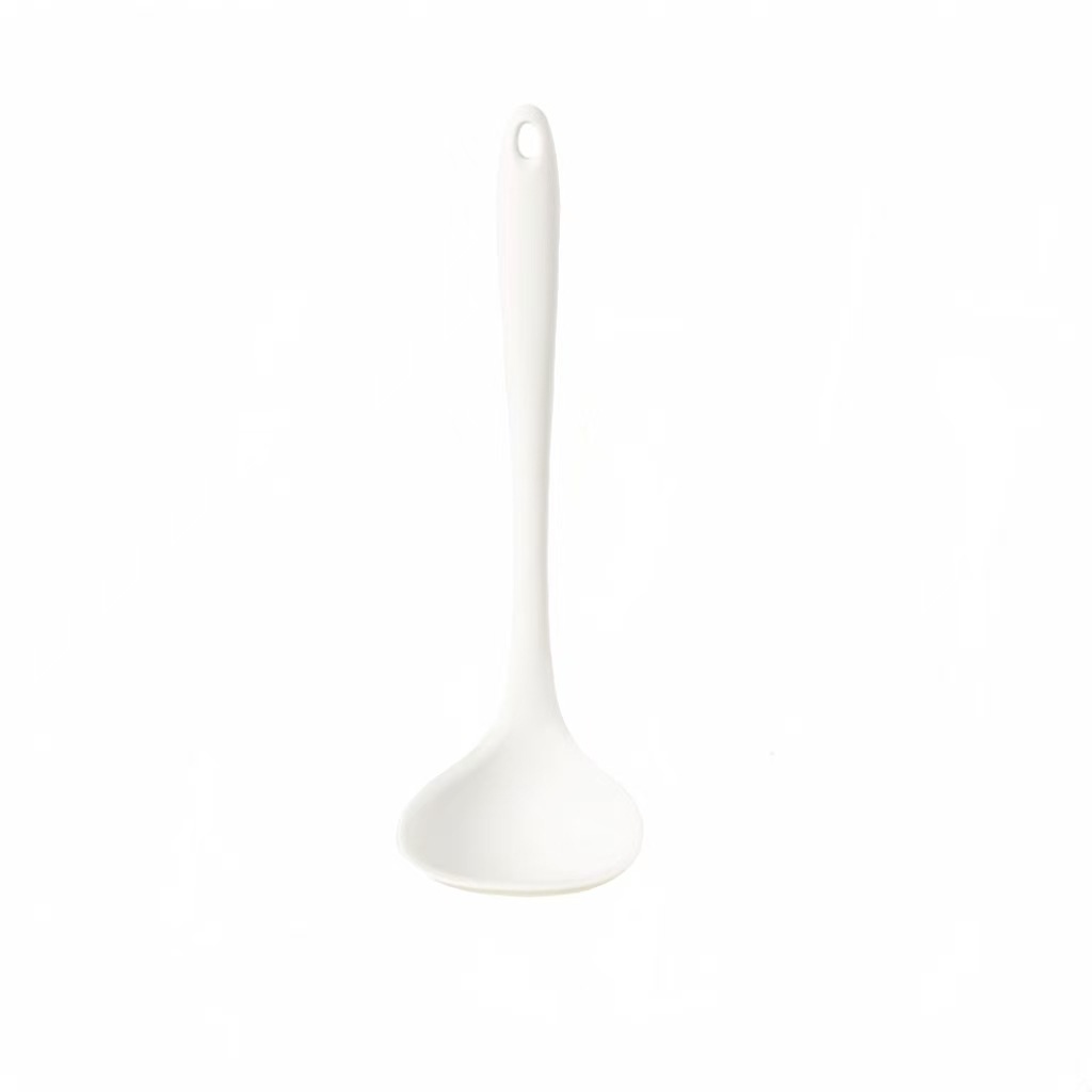 Mini milky white small soup spoon