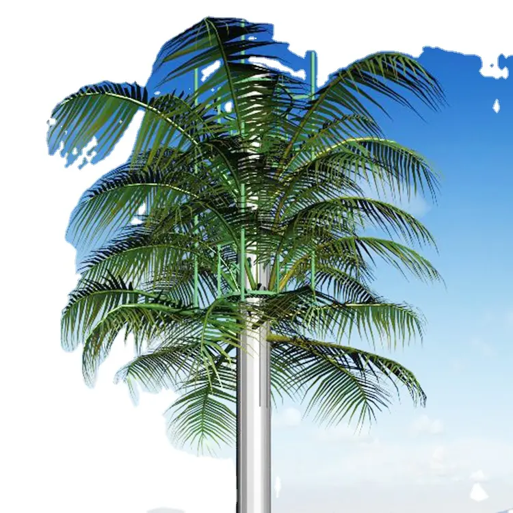 Torre de árbol Artificial de 30m, antena de camuflaje, Torre monopolo de palmera