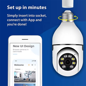 V380 Pro House pequeña cámara inalámbrica Cctv seguridad HD 1080P PTZ Wifi bombilla LED detección de movimiento sistema de seguridad Talkback - Product Image 6
