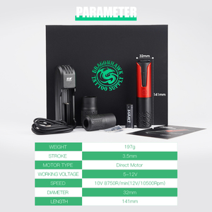 Mast 1800mAh pin bút máy xăm 3.5 đột quỵ không dây hình xăm Bút máy dragonheak Armor - Product Image 6