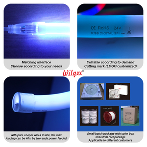 Customizable Outdoor <strong>LED</strong> Strip Light 360 Degree SMD5050 D18mm 24v Multicolor Sign Neon Flex IP65 Addressable Pixel for Landscape - Product Image 4