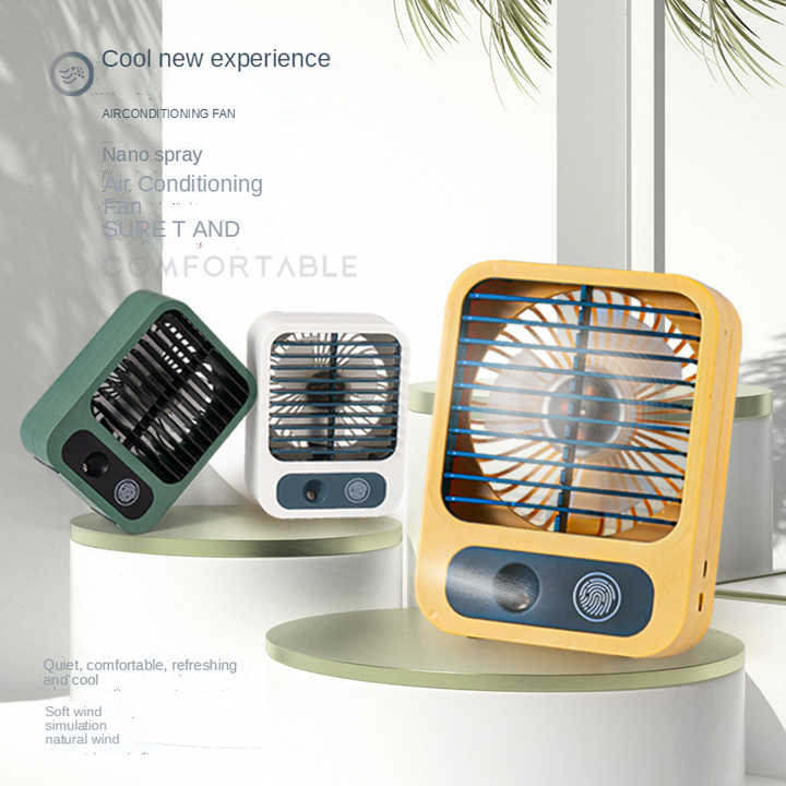 Humidificador de habitación de alta calidad, ventilador portátil recargable por USB, miniventilador de niebla