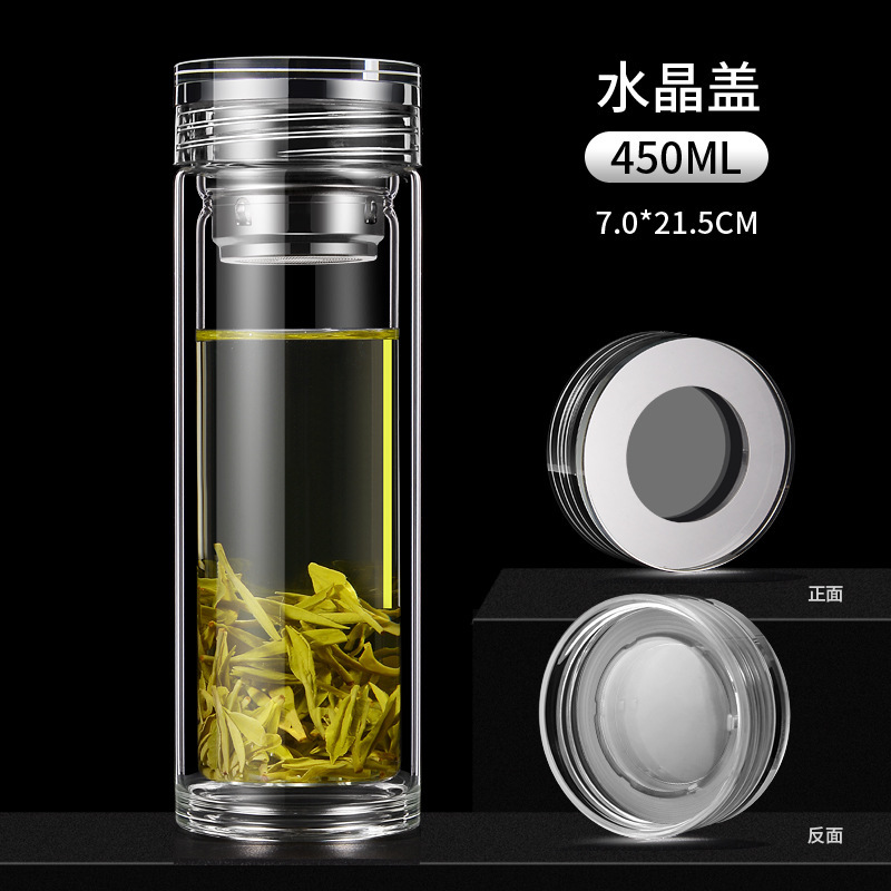 Double-layer thickened crystal cap 450ml