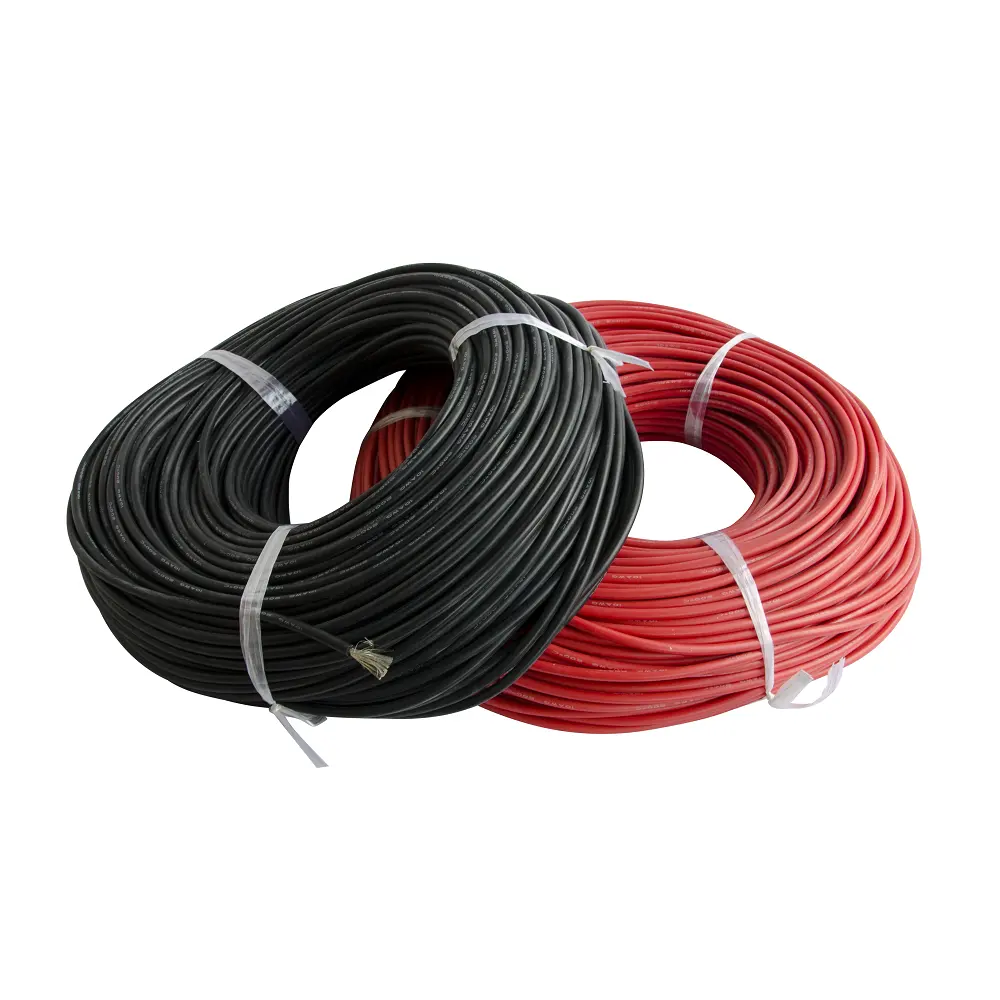 Alambre de goma Flexible de 24 Awg, alambre de conexión aislado de silicona suave de cobre estañado, 40 hebras, negro, rojo, Etc. 300V 10 ~ 24awg