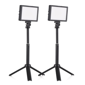 2 adet 15W LED Video ışığı Set masaüstü fotoğraf dolgu ışığı bi-renk sıcaklığı ayarlanabilir parlaklık CRI95 Led ışık - Product Image 1