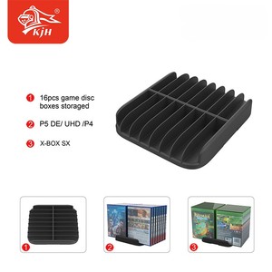 PS5 & PS4 & Xbox oyun konsolu için KJH oyun Disk koltuklar aksesuarları depolama 16 diskler kutusu standı oyun CD depolama - Product Image 2