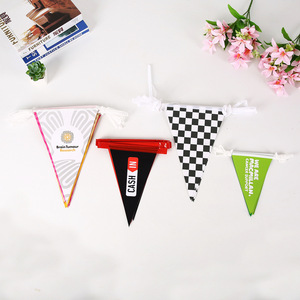 Venta al por mayor logotipo personalizado impresión Club fútbol techo decoración tela banderín cuerda forma banderín PVC bandera - Product Image 4