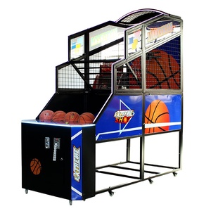 Elektronik sokak basketbol atış makinesi jetonla çalışan Arcade eğitim oyunu