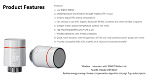 XZJ Zigbee เทอร์โมสตัทวาล์วหม้อน้ําทําความร้อนอัจฉริยะ Tuya TRV ตัวควบคุมอุณหภูมิ - Product Image 4