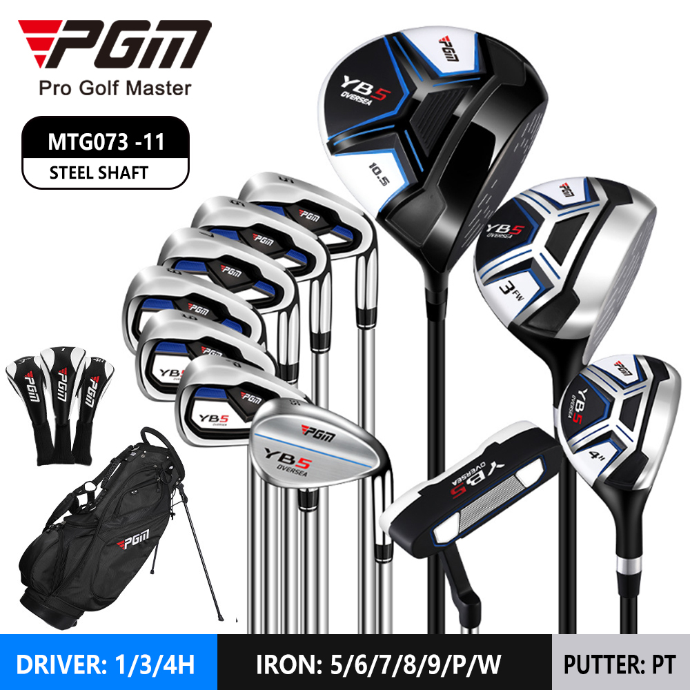 11pcs Steel Shaft with Golf Bag/black