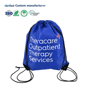 Logotipo personalizado Sublimación Bolsa promocional con cordón Reutilizable No tejido Tienda y mercado Mochila Dibujar bolsas de cuerda - Product Image 1