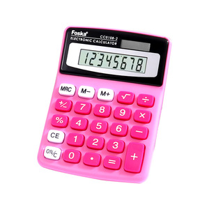 Foska Super Mini dimensione Standard funzione di base calcolatrice con 8 cifre grande Display LCD per uso di viaggi d'affari - Product Image 1