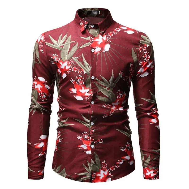 2024 New Long Sleeve Shirt For Men Casual Men's Slim Lapel Fashion Shirts