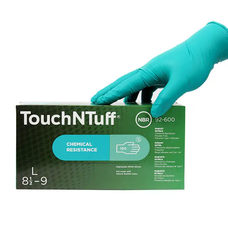 Ansell ถุงมืออุตสาหกรรม Touchntuff Edge,ถุงมือไนไตรล์ผลิตอุปกรณ์ถุงมือสอบ Micro-Touch