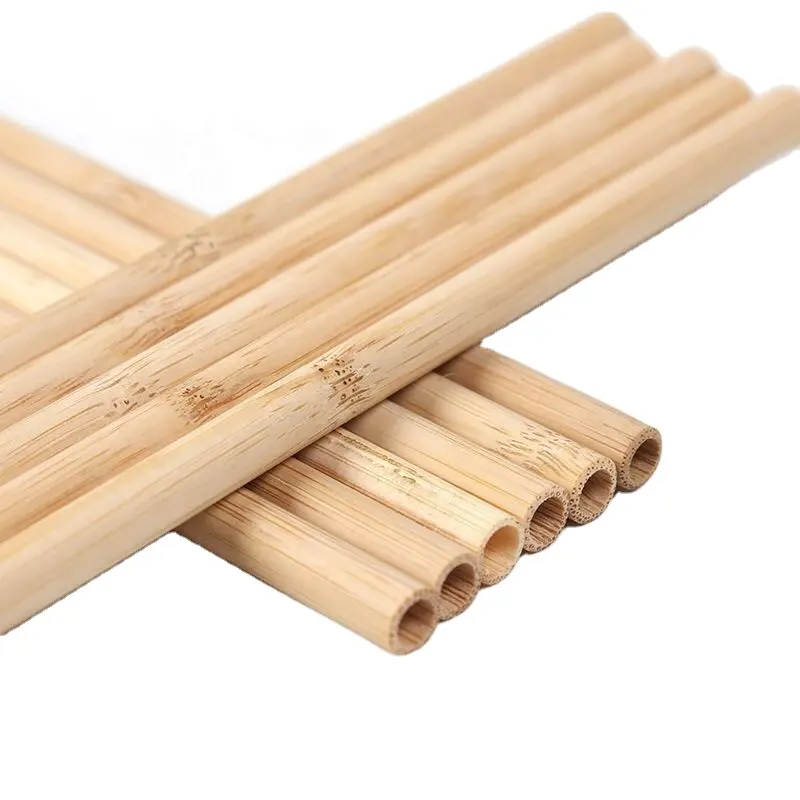 20 centímetros Natural Bamboo Canudos Reutilizáveis Ecológico Sustentável, De Palha De Bambu