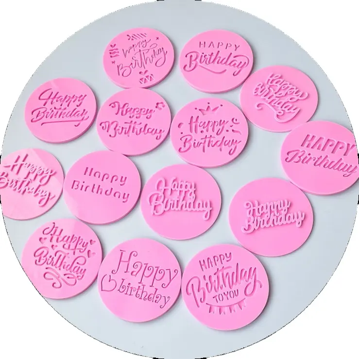 Kuchen dekorieren liefert Mini konkav-konvexe Schokoladen form Keks Siegel Englisch Brief alles Gute zum Geburtstag Kuchen form Kuchen Werkzeuge
