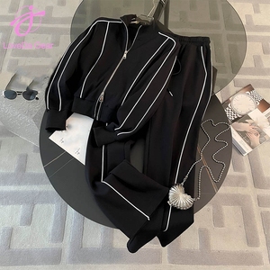 Loveda Bán Buôn Hot-Bán Phụ Nữ Của Top Và Dưới Thiết Lập Thời Trang Cộng Với Kích Thước Giản Dị Bộ Phụ Nữ Cổ Điển Của Thể Thao Bộ - Product Image 3