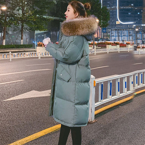女性用ジャケット女性用防風ファーカラーフード付き冬スノーコートロングフグ