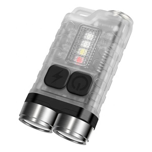 Boruit ไฟฉาย V3 LED แบบคู่ขนาด900ลูเมน, ไฟฉาย LED พลังงานสูงไฟฉายแบบ C พวงกุญแจไฟฉายขนาดเล็กพร้อมแม่เหล็ก - Product Image 1