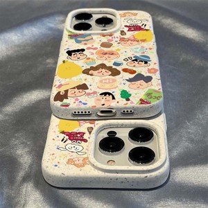 グラフィティ漫画スタイル小麦ストロー携帯電話ケースApple 14/13 ProMax 12 ProMax 7/8/6PプラスグリップINSスタイルモデルを含む - Product Image 5