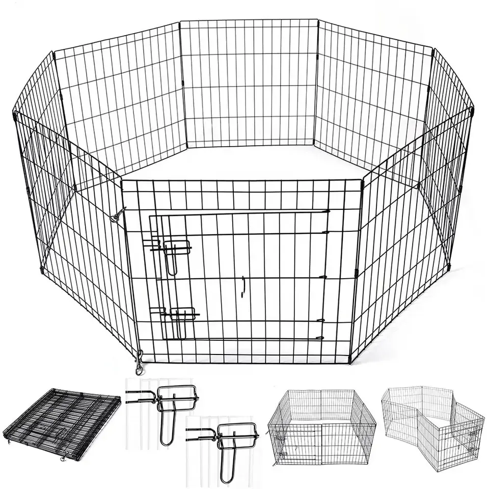 Durable Easy To Disassemble Dog Pen Fence Adjustable Garden Fence For Dogs