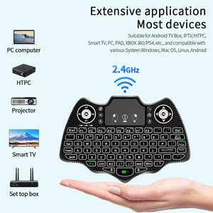 Nuevo Mini teclado inalámbrico V18 2,4G BT Touch 7 colores retroiluminado inglés Air Fly Mouse teclado para Android TV Box PC - Product Image 4