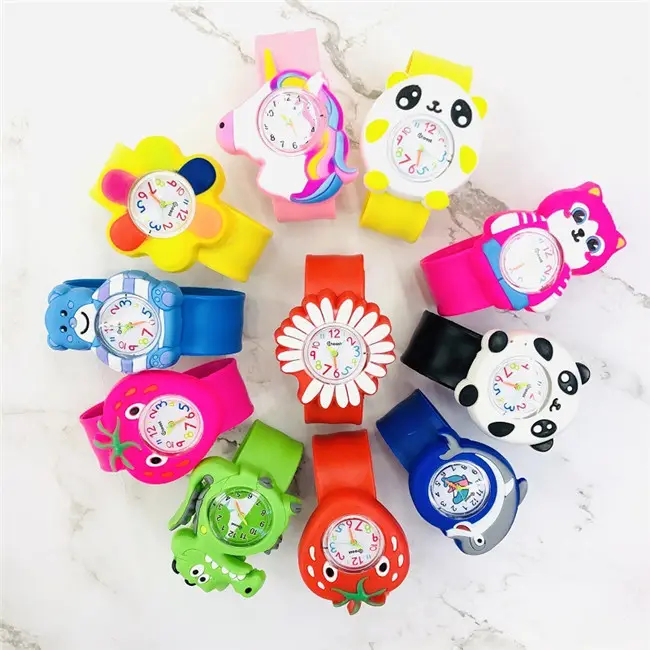 Offre Spéciale coloré silicon slap montres pour enfants mer animal de bande dessinée de silicium enfants enfants montres