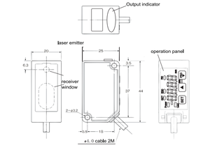 Sensor Óptico Avanzado de Alta Precisión, Detección de Objetos y Medición de Desplazamiento, Multifunción, 1 Unidad, 2 Unidades - Product Image 6
