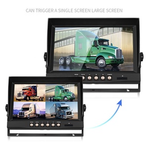 Monitor de visión trasera para coche, cámara de marcha atrás de 9 pulgadas, 4 canales, 4 pines, 4 divisiones, Quad, 12V-24V, DC - Product Image 5